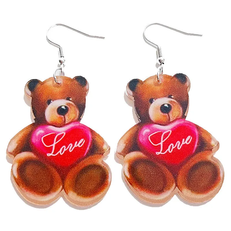 Wholesale Valentine's Day Party Fun Cute Candy Sweet Tape Love Earrings