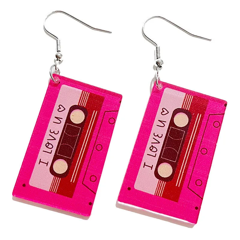 Wholesale Valentine's Day Party Fun Cute Candy Sweet Tape Love Earrings