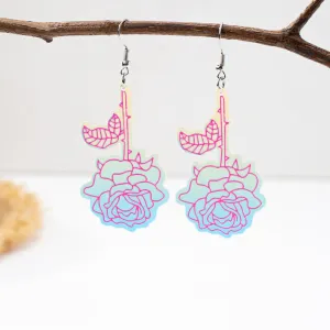 Wholesale Valentine's Day Sweet Girl Pink Rose Carnival Party Cute All-match Women's Earrings