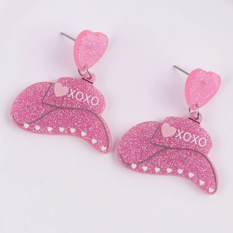 Wholesale Valentine's Day Tassel Balloon Love Acrylic Print Simple Fashion Earrings