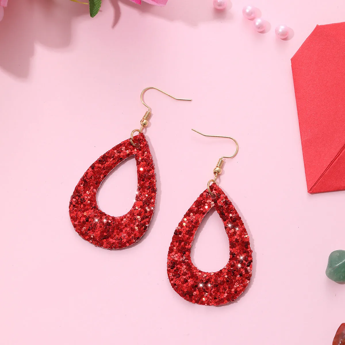 Wholesale Valentine's Day variety of earrings Bohemian style wine glass earrings