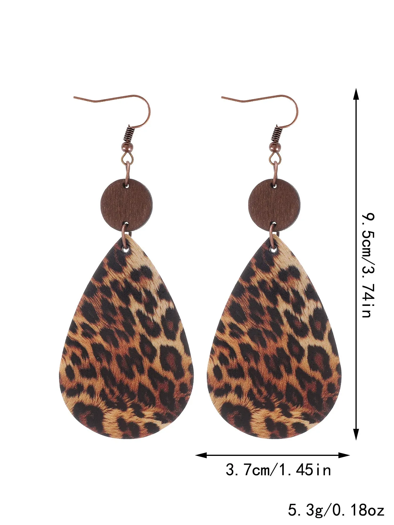Wholesale Western Style Wooden Bull Head Flower Pattern Earrings