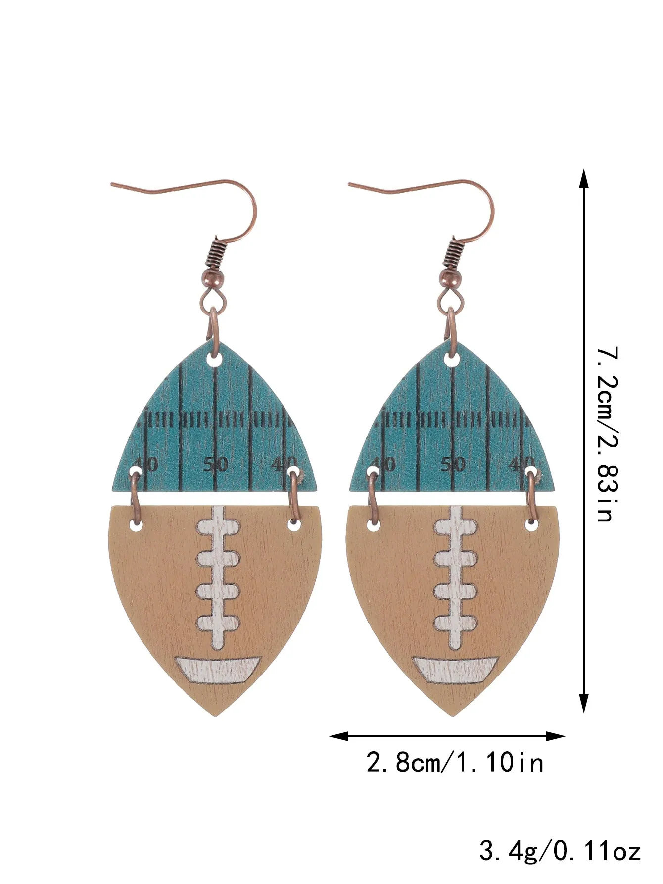 Wholesale Western Style Wooden Bull Head Flower Pattern Earrings