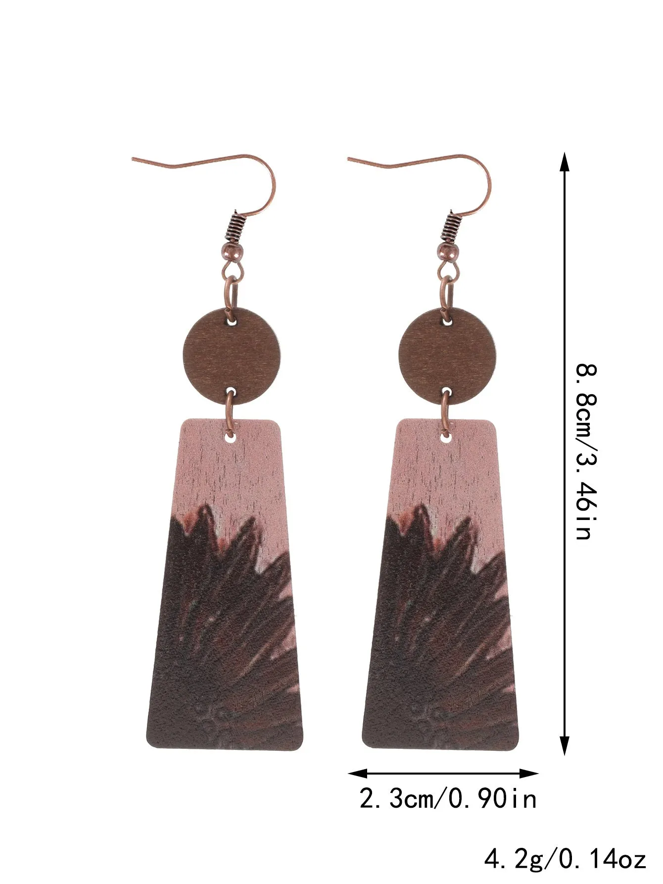 Wholesale Western Style Wooden Bull Head Flower Pattern Earrings