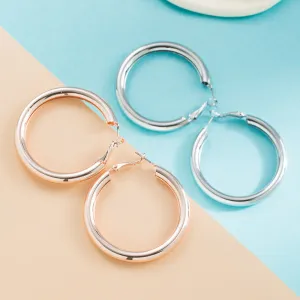 Wholesale Wind C-shaped Rose Gold Fashion Earrings
