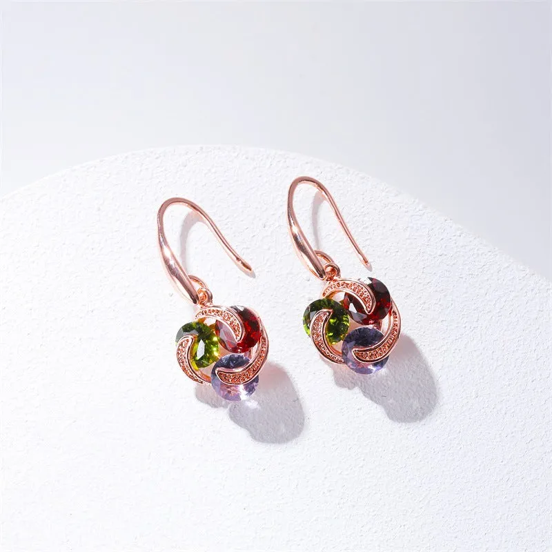 Wholesale Women's Elegant Zirconia Simple Colorful Drill Windmill Pendant