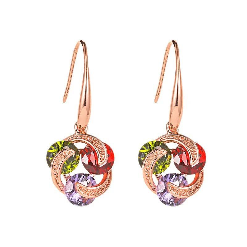 Wholesale Women's Elegant Zirconia Simple Colorful Drill Windmill Pendant