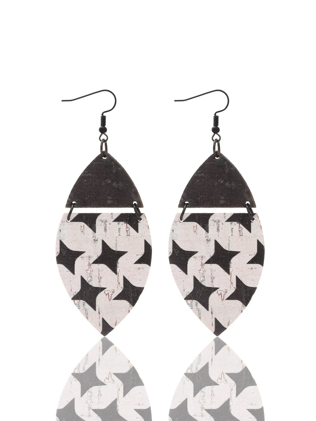 Wholesale Wooden Retro Style Natural Cork Crack Earrings