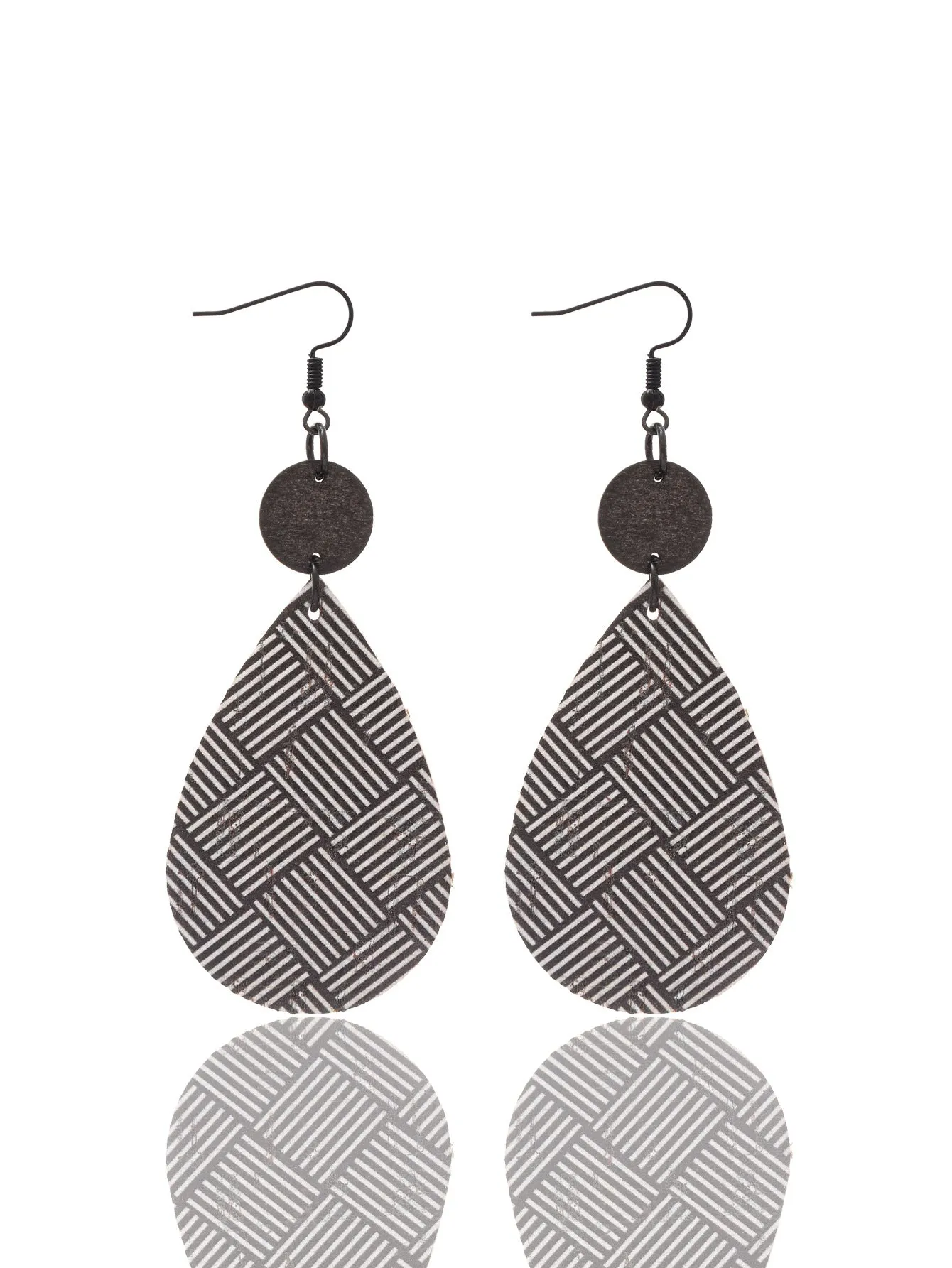 Wholesale Wooden Retro Style Natural Cork Crack Earrings