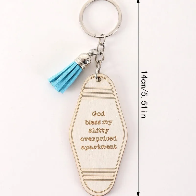 Wholesale Wooden Tassel English Letter Creative Earrings