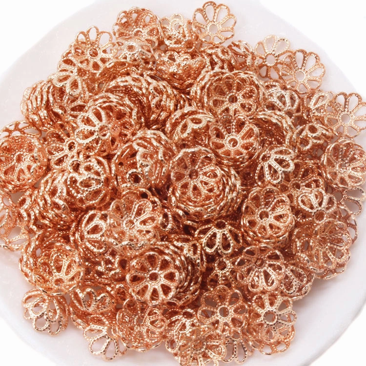 Wholesale 100PCS 6mm 24K Gold Plated Copper Beads