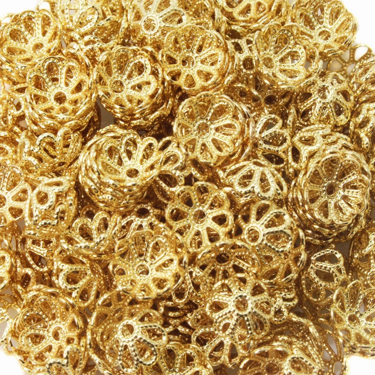 Wholesale 100PCS 6mm 24K Gold Plated Copper Beads