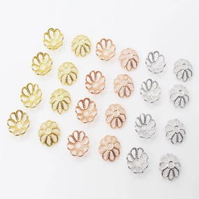 Wholesale 100PCS 6mm 24K Gold Plated Copper Beads