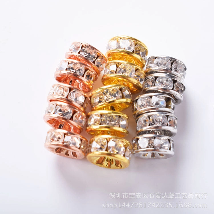 Wholesale 100PCS 8mm 24K Gold Plated Copper Beads