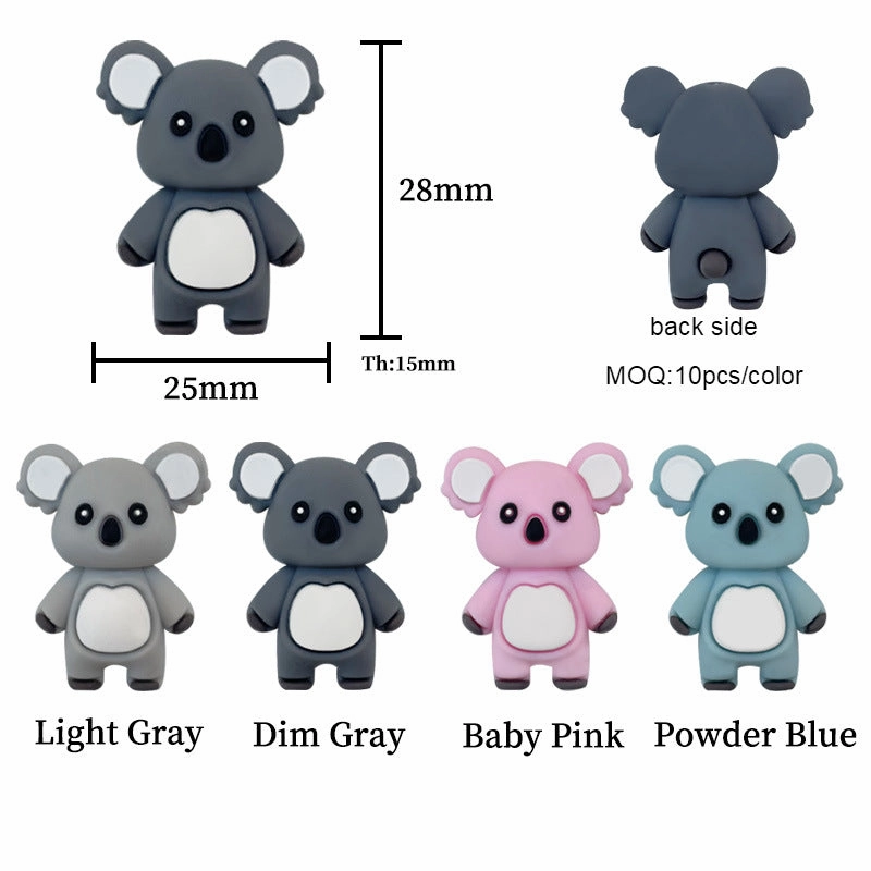 Wholesale 10pcs 3D three-dimensional silicone beads