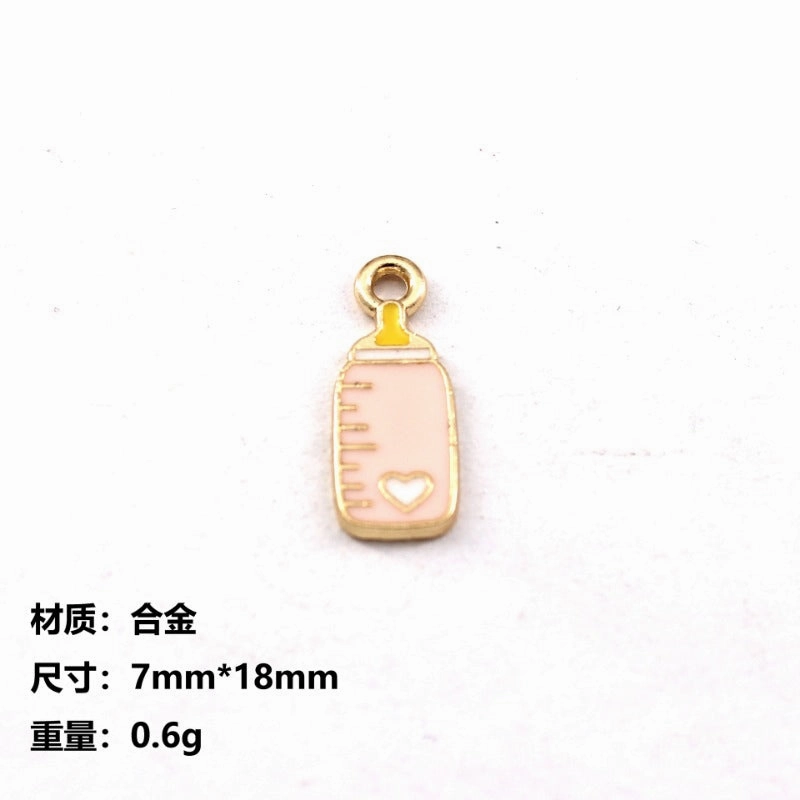 Wholesale 10pcs Baby Clothes Bottle Feet Basketball Diy Alloy Oil Drop Pendant