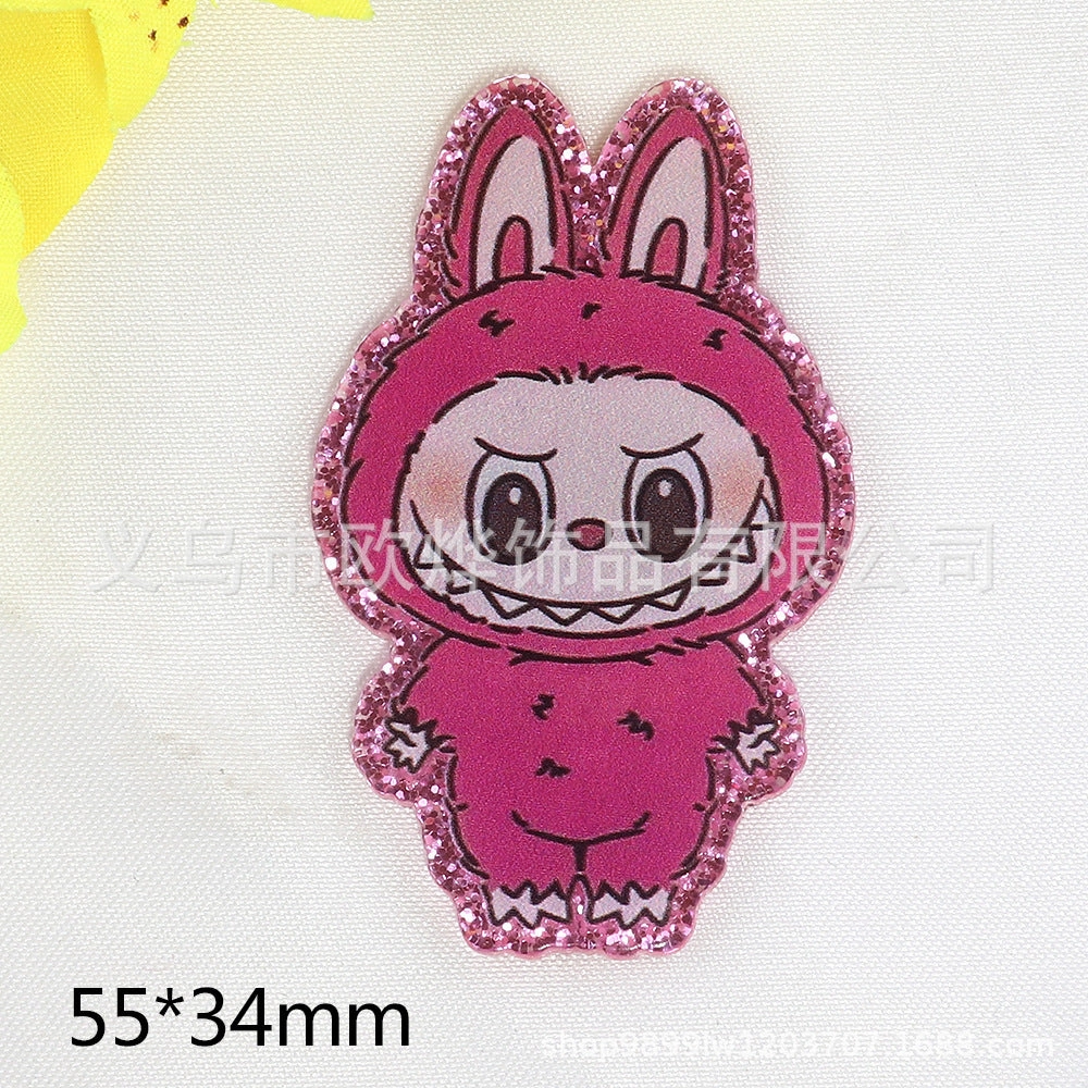 Wholesale 10pcs cartoon cloth cloth letter cute jewelry acrylic pin DIY patch accessories OLY Exclusive