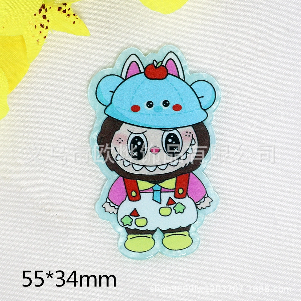 Wholesale 10pcs cartoon cloth cloth letter cute jewelry acrylic pin DIY patch accessories OLY Exclusive