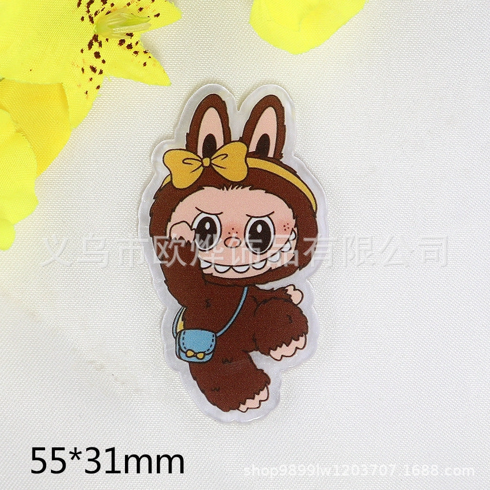 Wholesale 10pcs cartoon cloth cloth letter cute jewelry acrylic pin DIY patch accessories OLY Exclusive