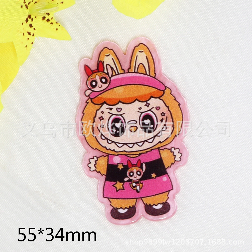 Wholesale 10pcs cartoon cloth cloth letter cute jewelry acrylic pin DIY patch accessories OLY Exclusive