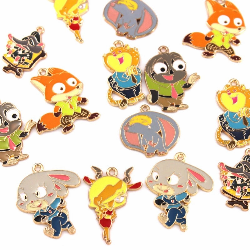 Wholesale 10pcs Cartoon Cute Creative Diy Cartoon Pendant