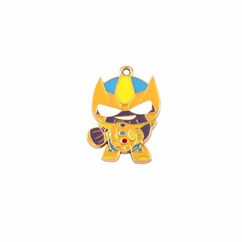 Wholesale 10pcs Cartoon DIY Alloy Oil Drop Pendant Keychain Pendant