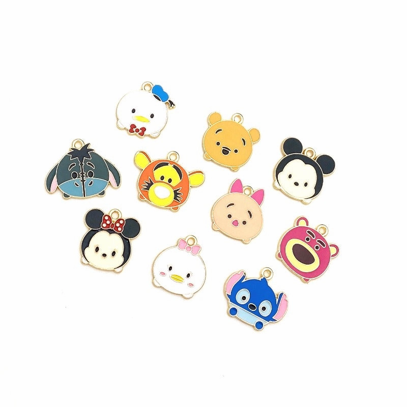 Wholesale 10pcs Cartoon Q Version Necklace Diy Oil Drop Alloy Pendant