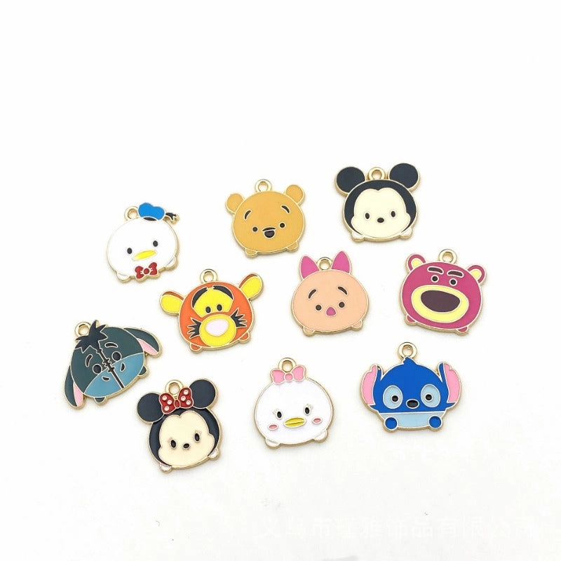 Wholesale 10pcs Cartoon Q Version Necklace Diy Oil Drop Alloy Pendant