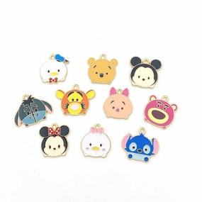 Wholesale 10pcs Cartoon Q Version Necklace Diy Oil Drop Alloy Pendant
