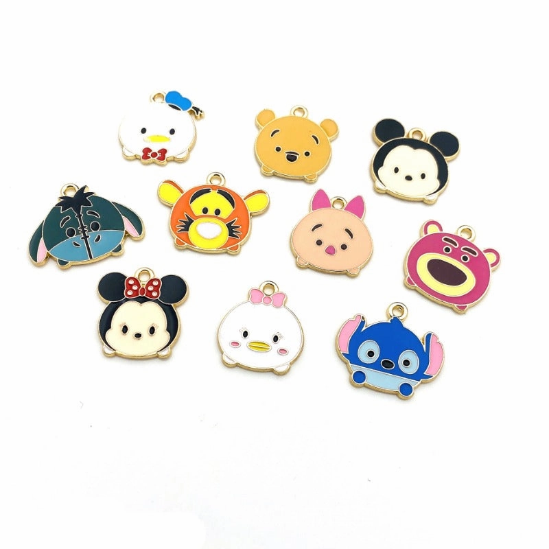 Wholesale 10pcs Cartoon Q Version Necklace Diy Oil Drop Alloy Pendant