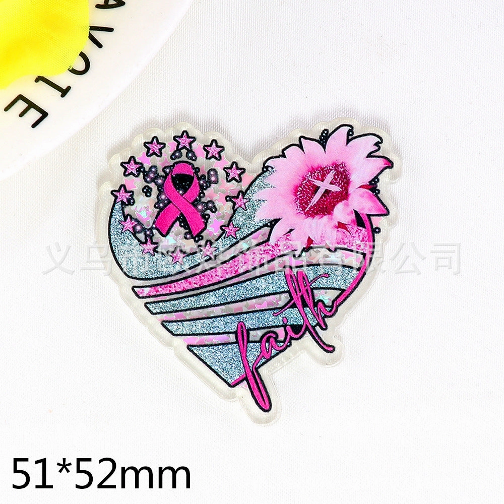 Wholesale 10pcs cartoon quicksand Christmas snowman jewelry acrylic pin DIY patch accessories