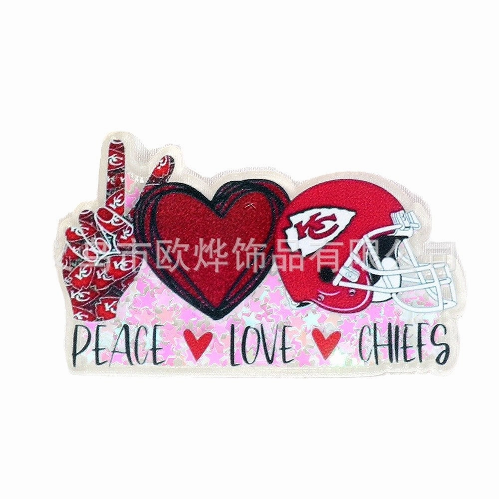 Wholesale 10pcs cartoon quicksand Christmas snowman jewelry acrylic pin DIY patch accessories