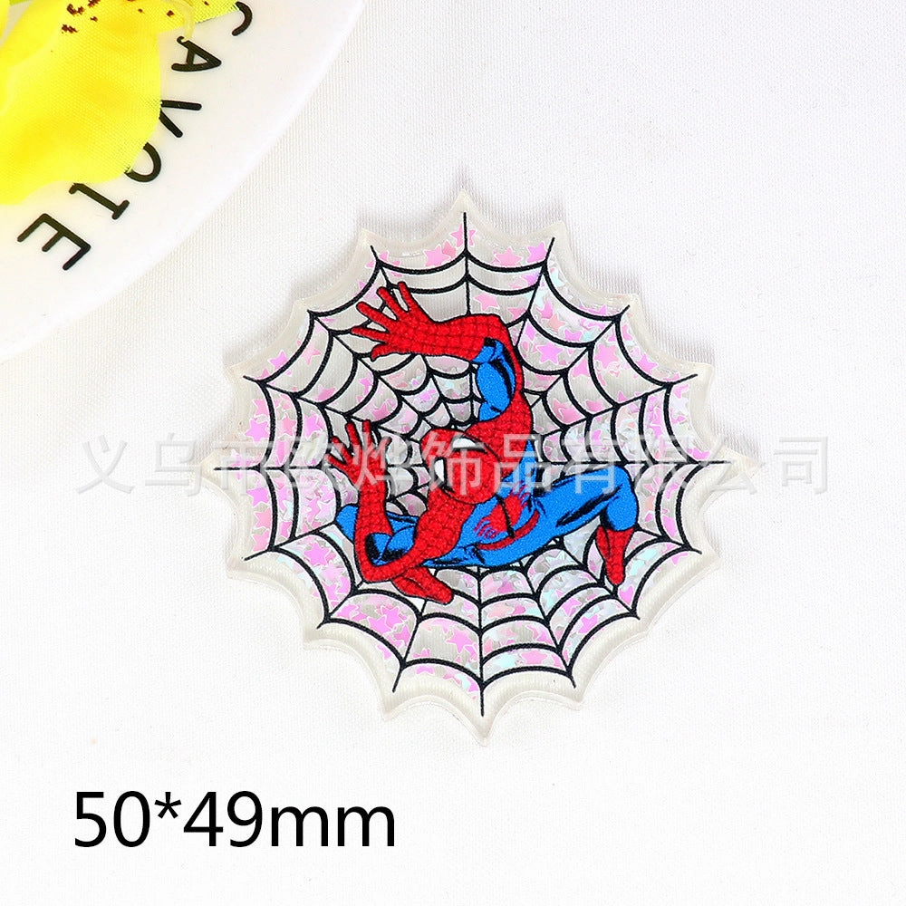 Wholesale 10pcs cartoon quicksand Christmas snowman jewelry acrylic pin DIY patch accessories