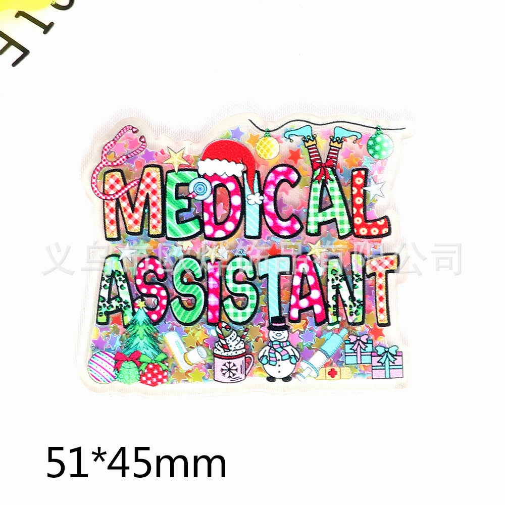 Wholesale 10pcs cartoon quicksand Christmas snowman jewelry acrylic pin DIY patch accessories