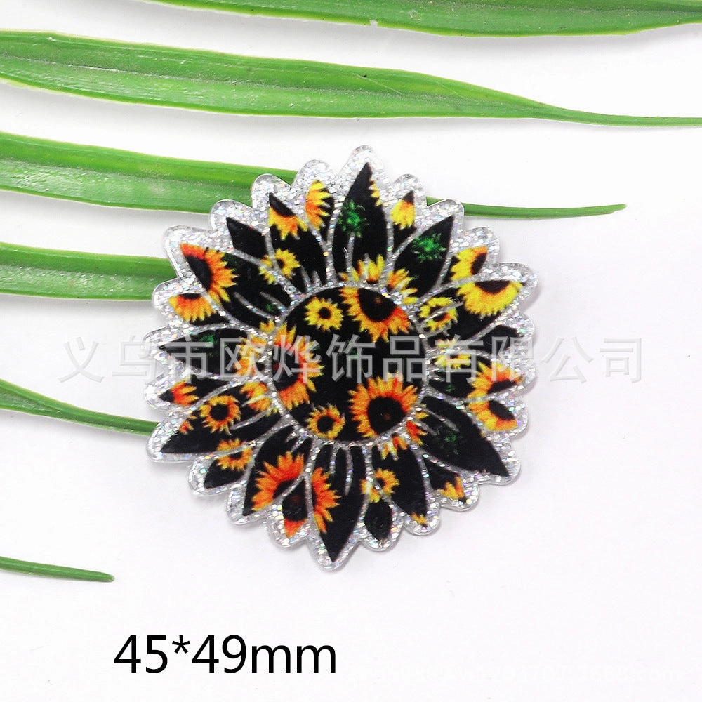 Wholesale 10pcs cartoon rabbit princess letter jewelry acrylic pin DIY patch accessories OLY Exclusive
