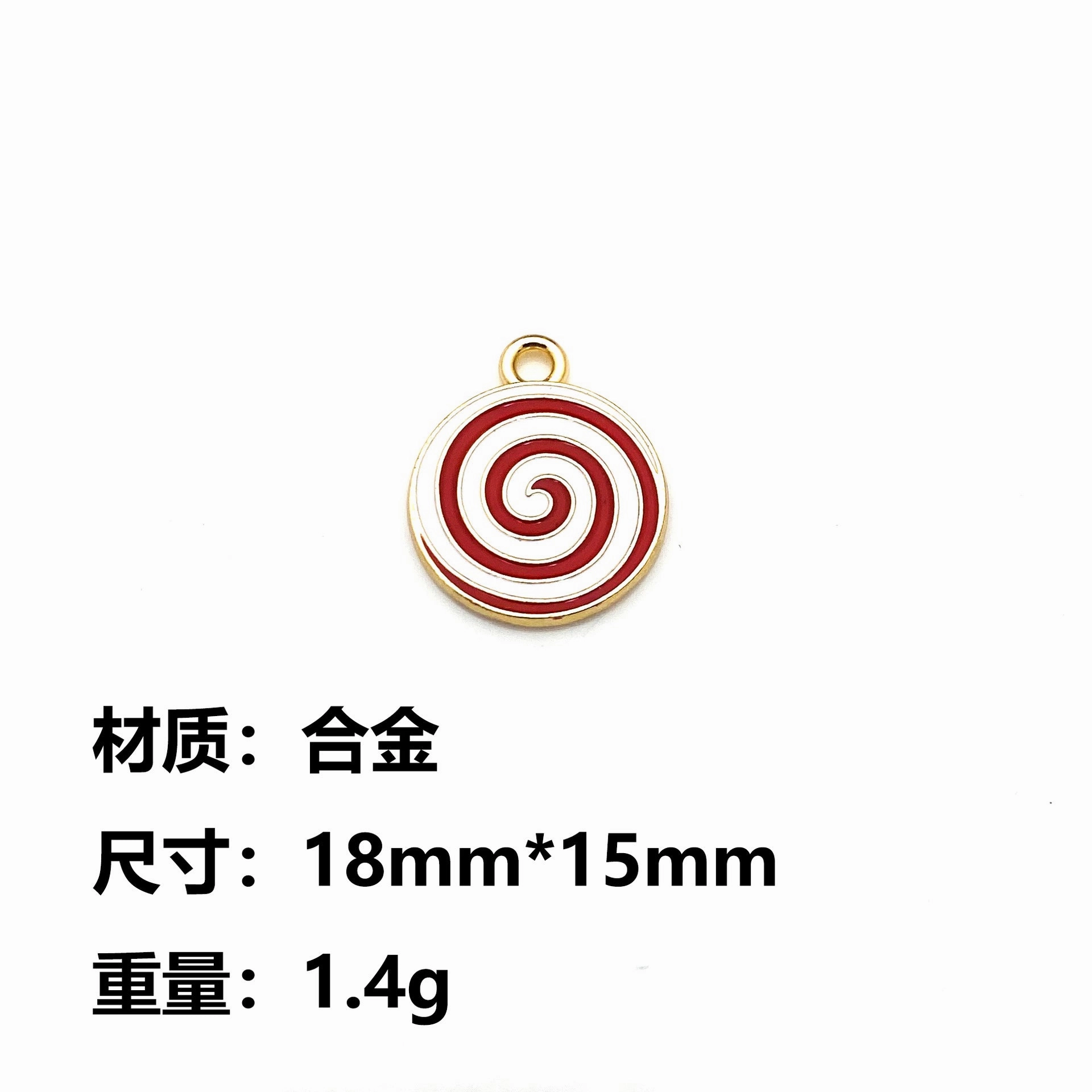 Wholesale 10pcs Christmas Candy Cane Lollipop Pendant Alloy Oil Drip Diy Pendant