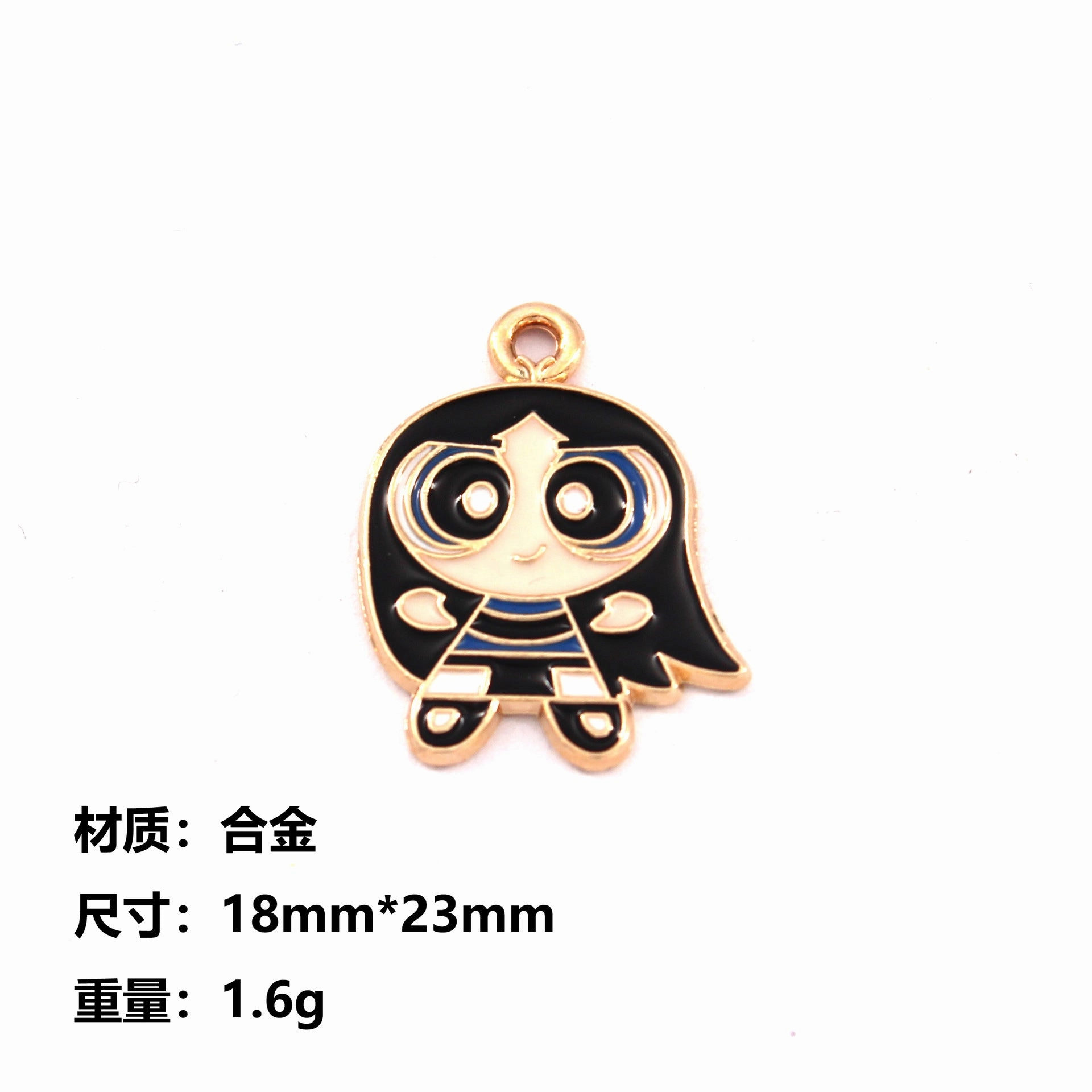 Wholesale 10pcs Creative Big Eyes Cartoon Diy Alloy Oil Drop Pendant