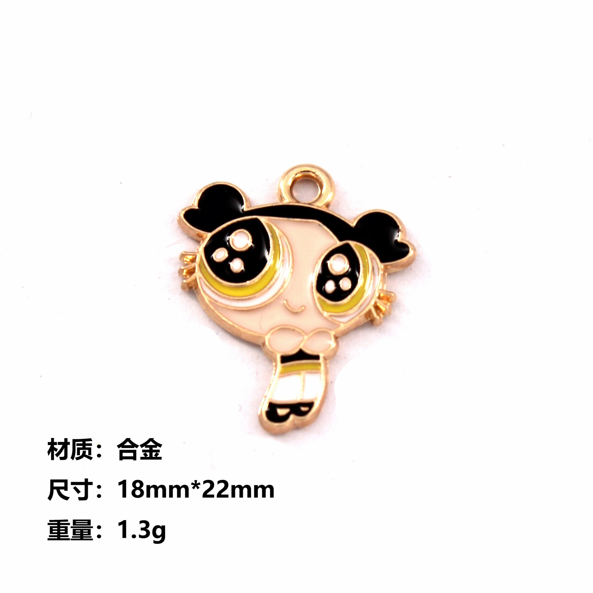 Wholesale 10pcs Creative Big Eyes Cartoon Diy Alloy Oil Drop Pendant