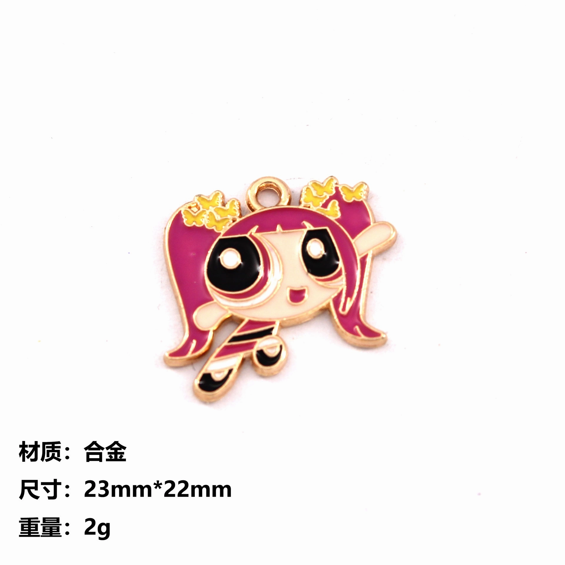 Wholesale 10pcs Creative Big Eyes Cartoon Diy Alloy Oil Drop Pendant