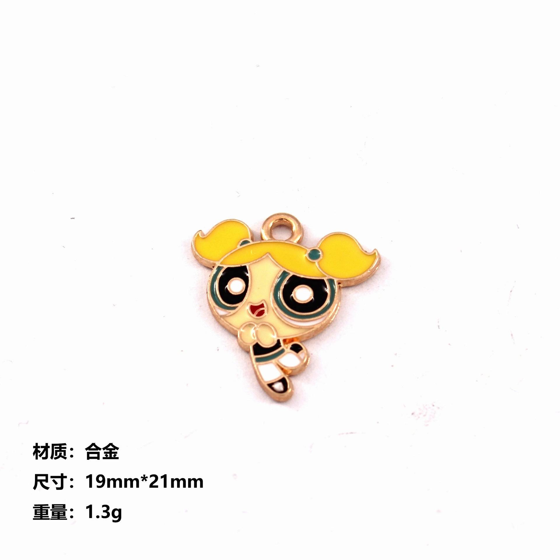 Wholesale 10pcs Creative Big Eyes Cartoon Diy Alloy Oil Drop Pendant
