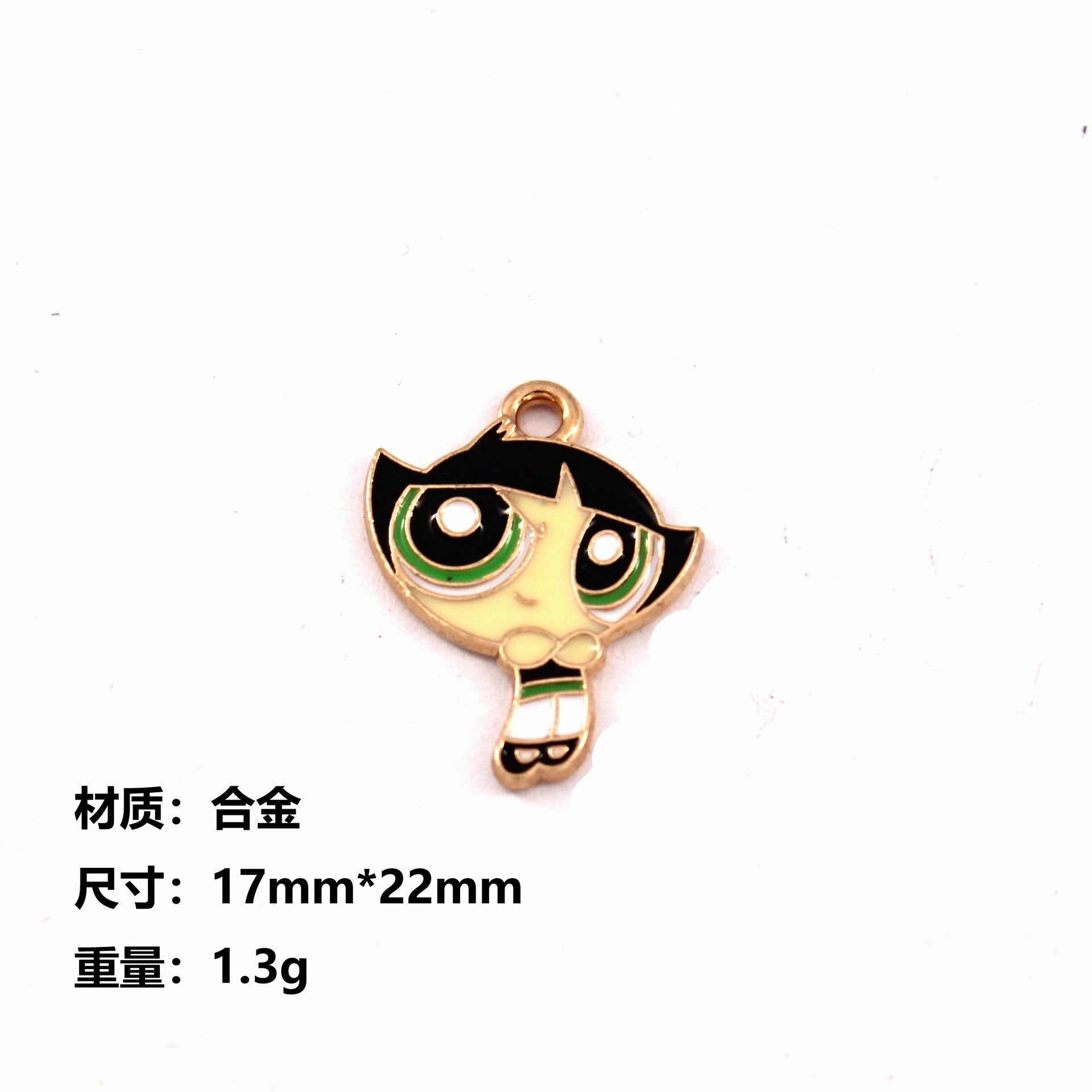 Wholesale 10pcs Creative Big Eyes Cartoon Diy Alloy Oil Drop Pendant