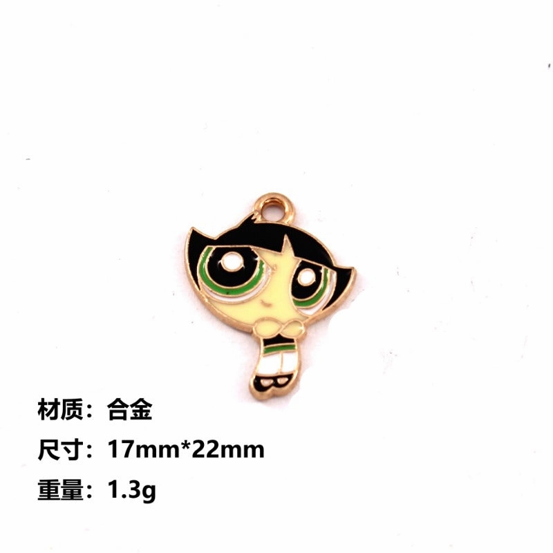 Wholesale 10pcs Creative Big Eyes Cartoon Diy Alloy Oil Drop Pendant