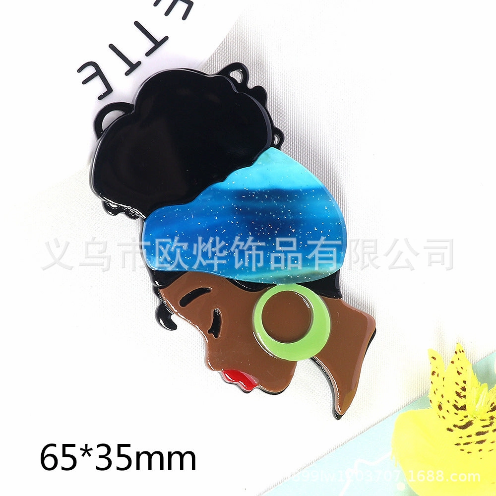 Wholesale 10pcs cute glasses girls women diy acrylic brooch accessories clothes bag badge