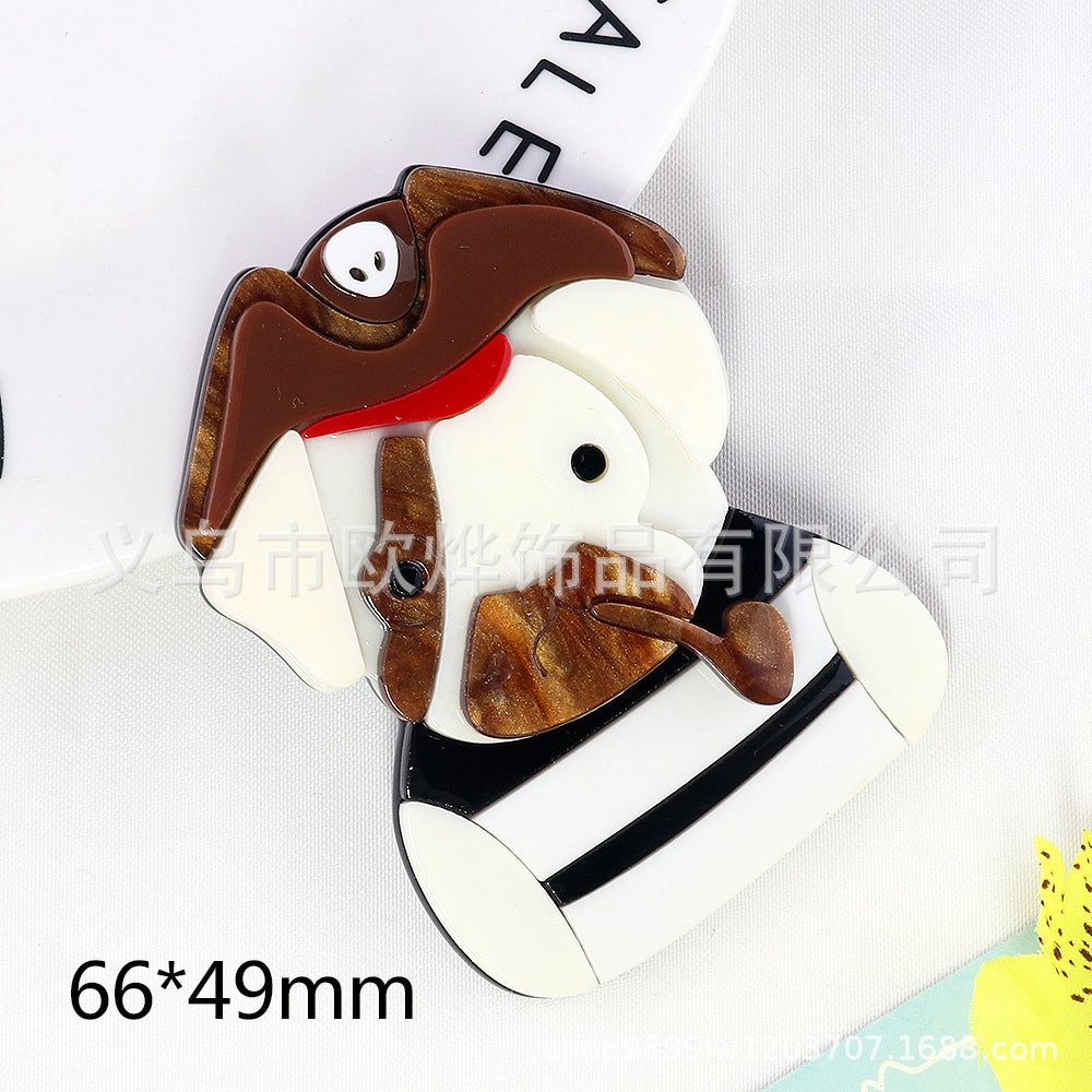 Wholesale 10pcs cute glasses girls women diy acrylic brooch accessories clothes bag badge