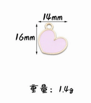 Wholesale 10pcs Cute Refueling Duck Love DIY Alloy Oil Drop Pendant Earring Keychain Pendant