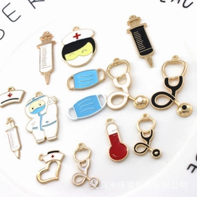 Wholesale 10pcs Doctor Nurse Thermometer Alloy Oil Drop Pendant Diy Pendant