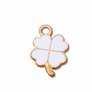 Wholesale 10pcs Four Color Lucky Clover Diy Alloy Oil Drop Pendant