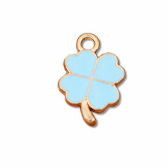 Wholesale 10pcs Four Color Lucky Clover Diy Alloy Oil Drop Pendant