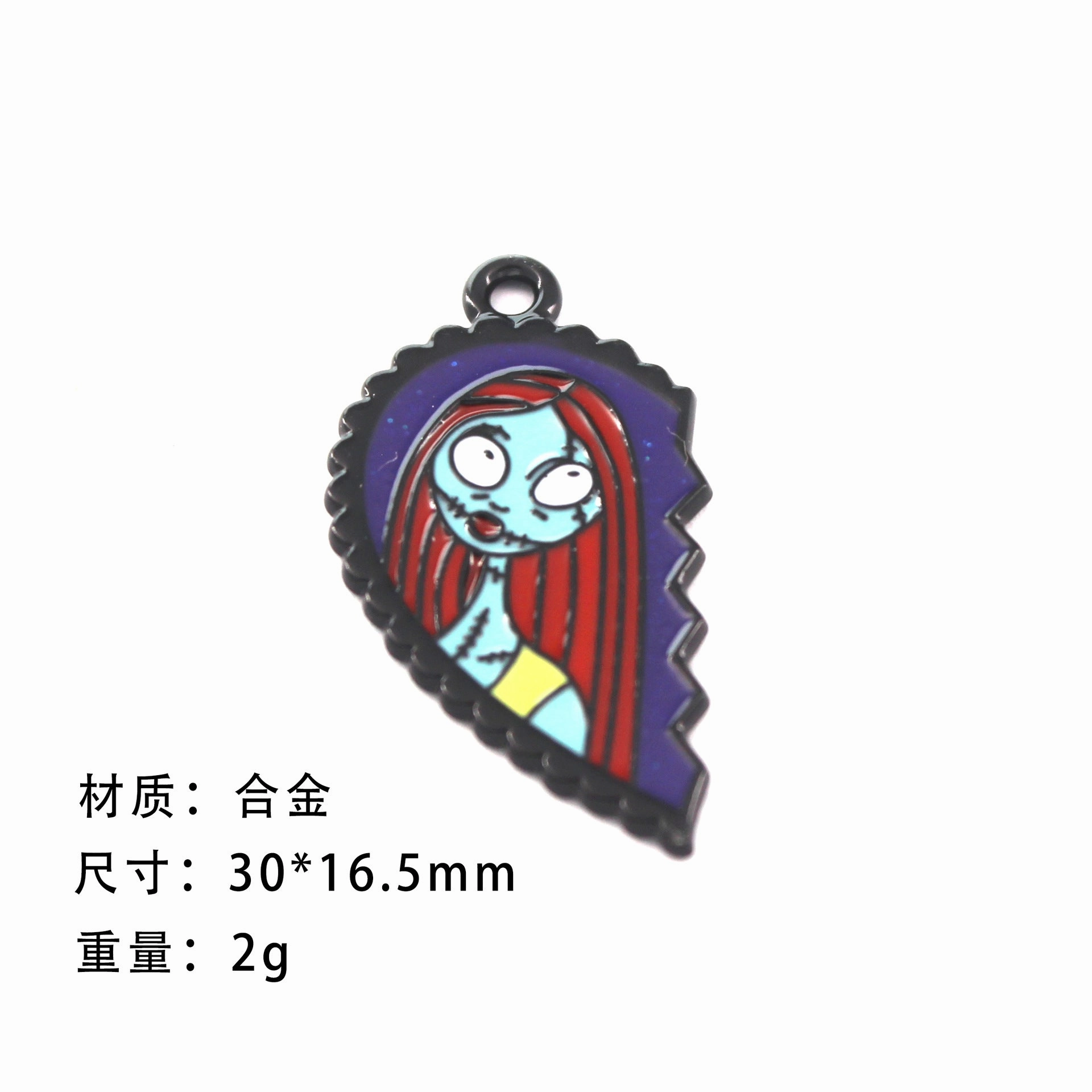 Wholesale 10pcs Funny Skull Ghost Cartoon DIY Alloy Oil Drop Pendant