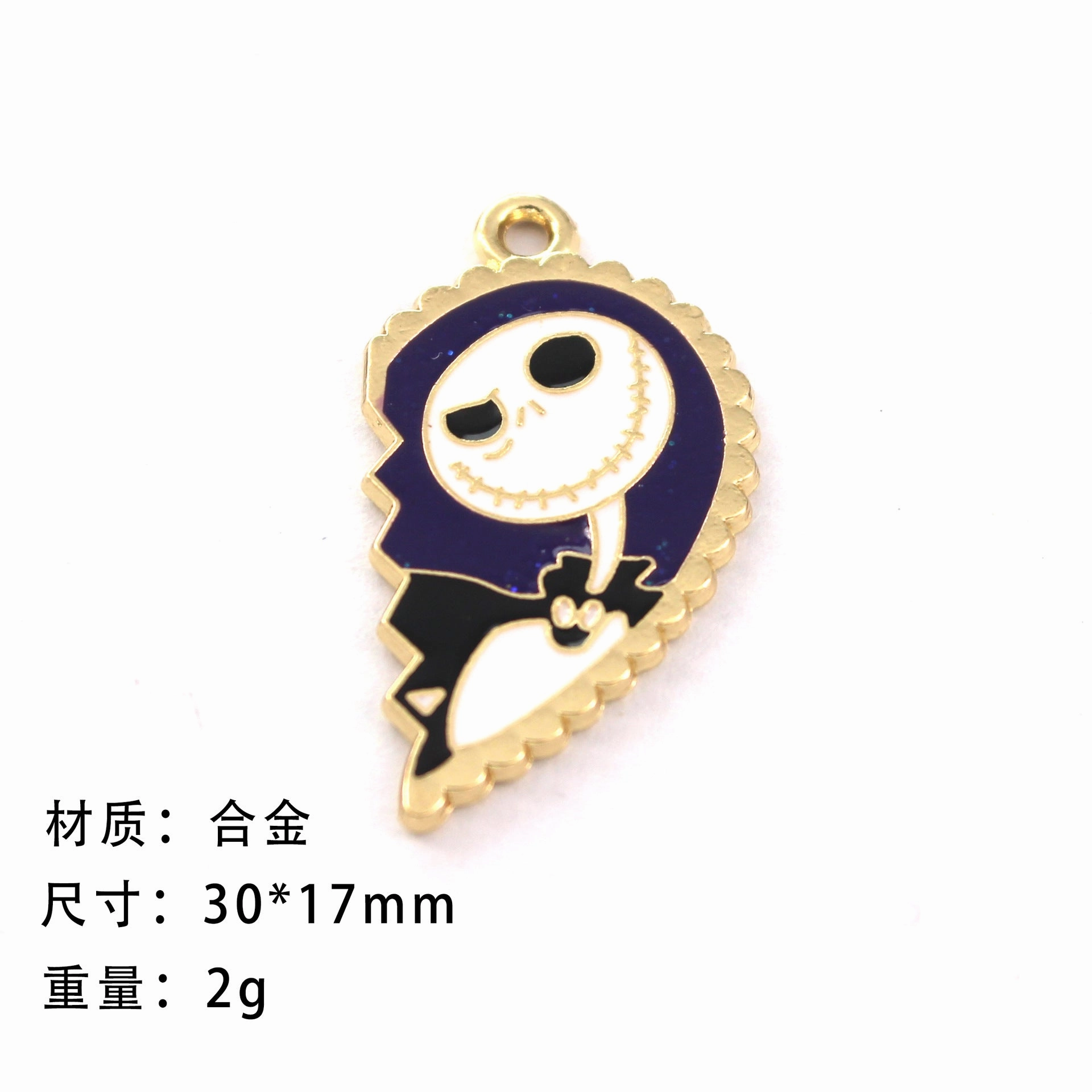 Wholesale 10pcs Funny Skull Ghost Cartoon DIY Alloy Oil Drop Pendant